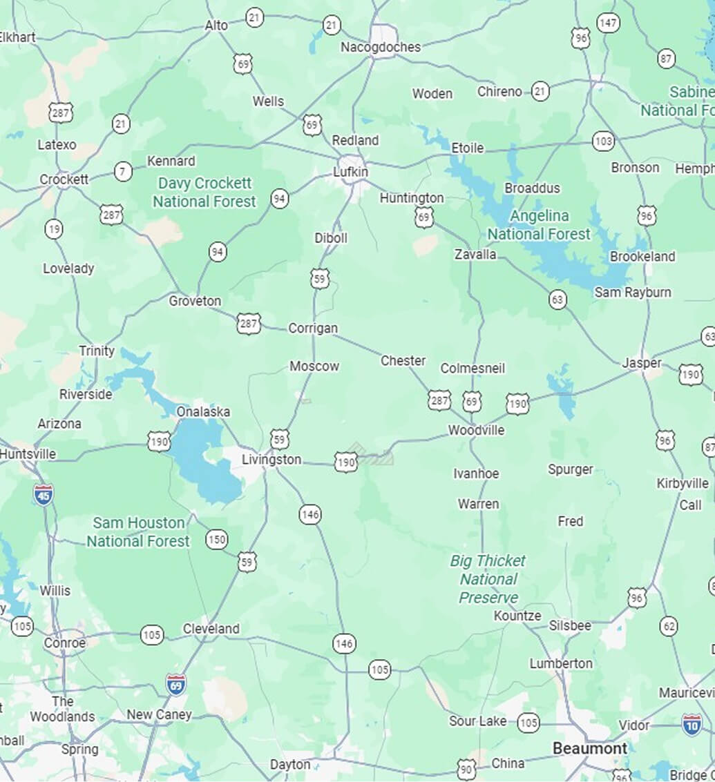 map of southeast texas